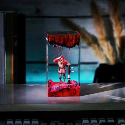 Red Soldier Team Fortress Resin Lamp