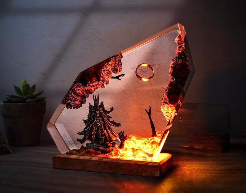 Sauron & Power Ring LOTR Resin Lamp