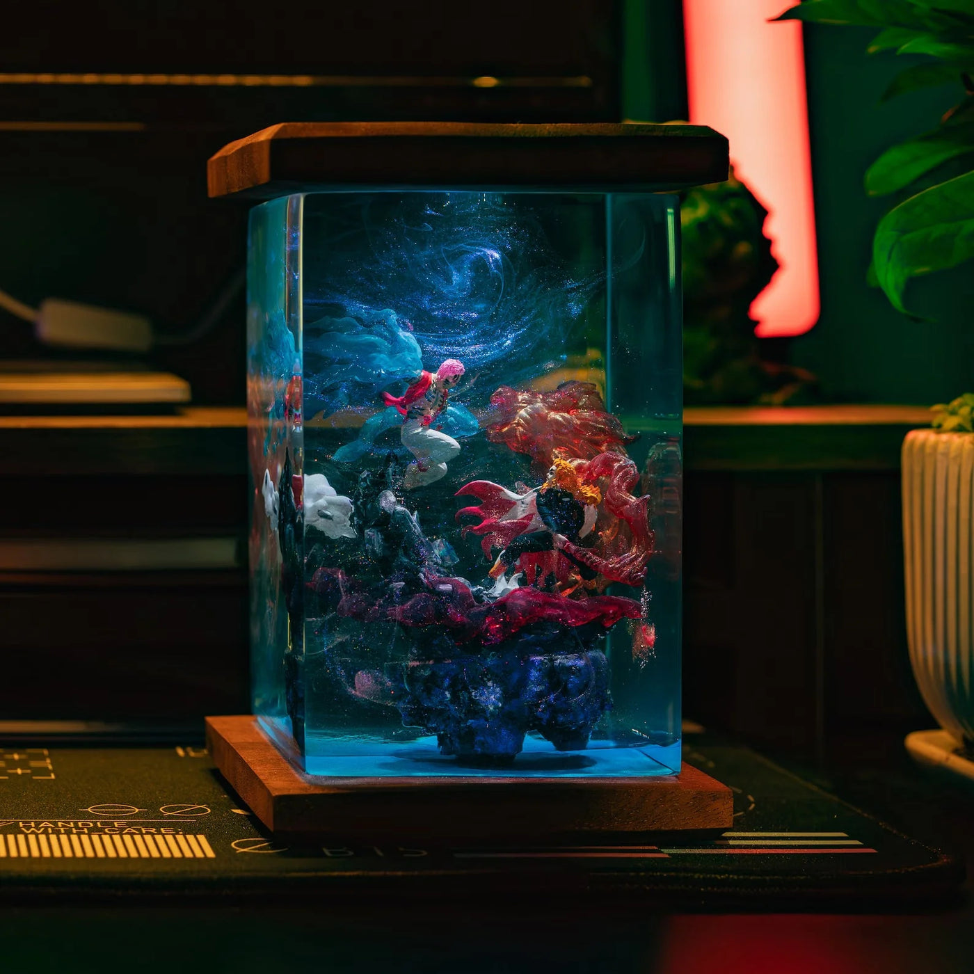 Rengoku vs Akaza Demon Slayer Resin Lamp