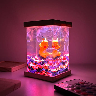 Cute Pikachu Pokemon Resin Epoxy Lamp, Night Light