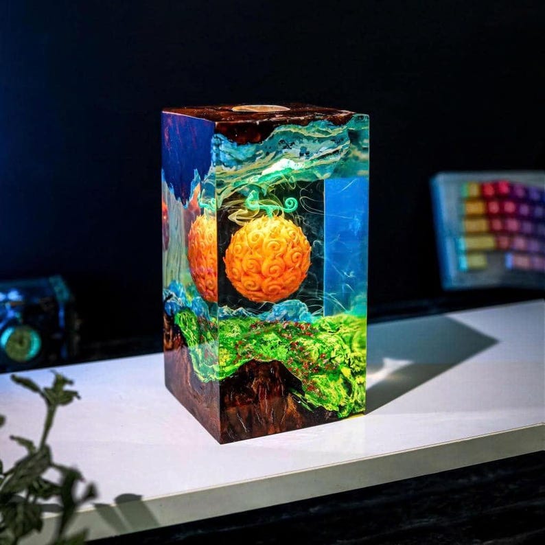 Devil Fruit One Piece Resin Epoxy Lamp