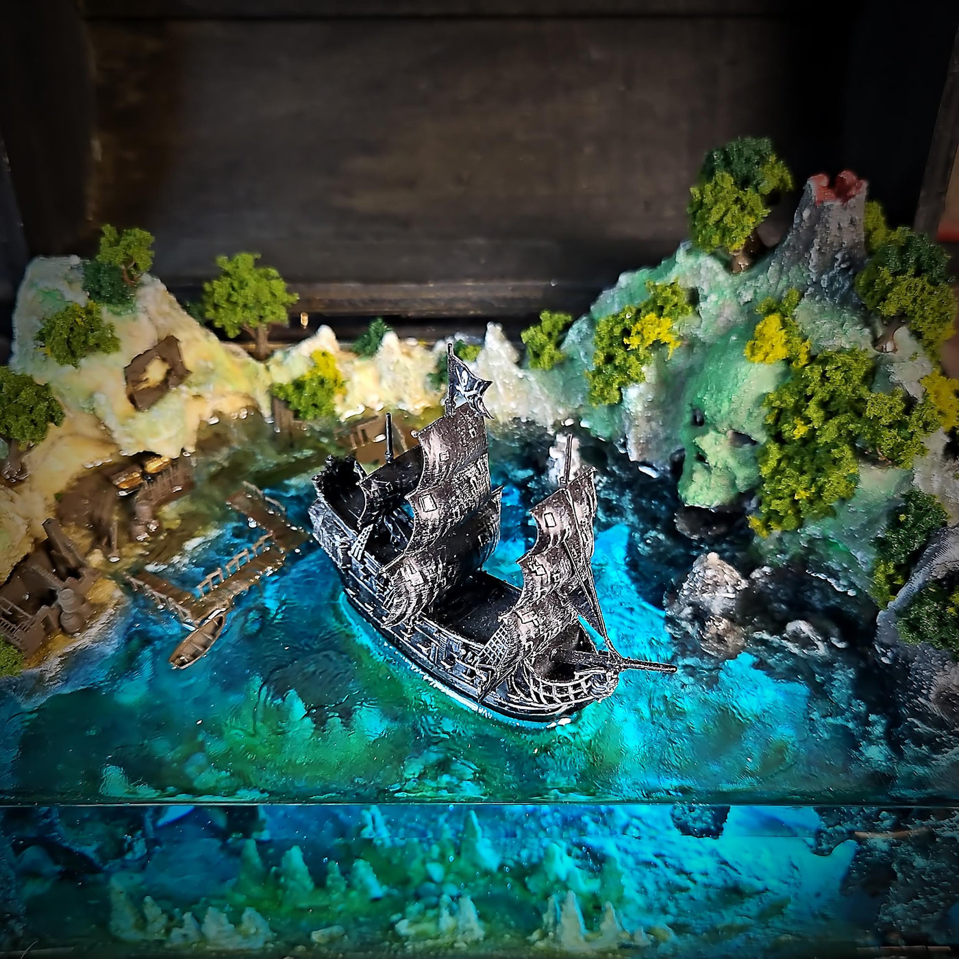 Pirate box lamp Resin Lamp