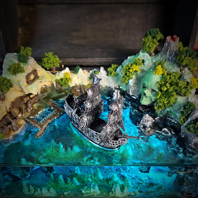 Pirate box lamp Resin Lamp