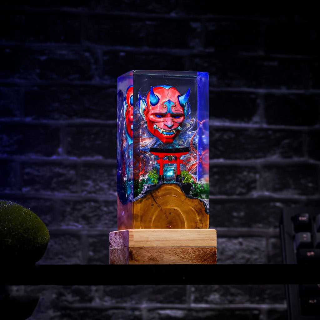 Japanese Demon Mask Resin Lamp Ver 3