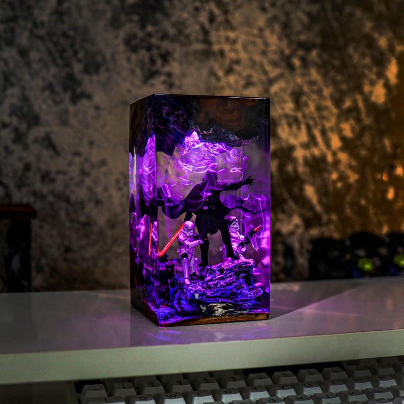 Darth Vader Diorama Resin Epoxy Lamp