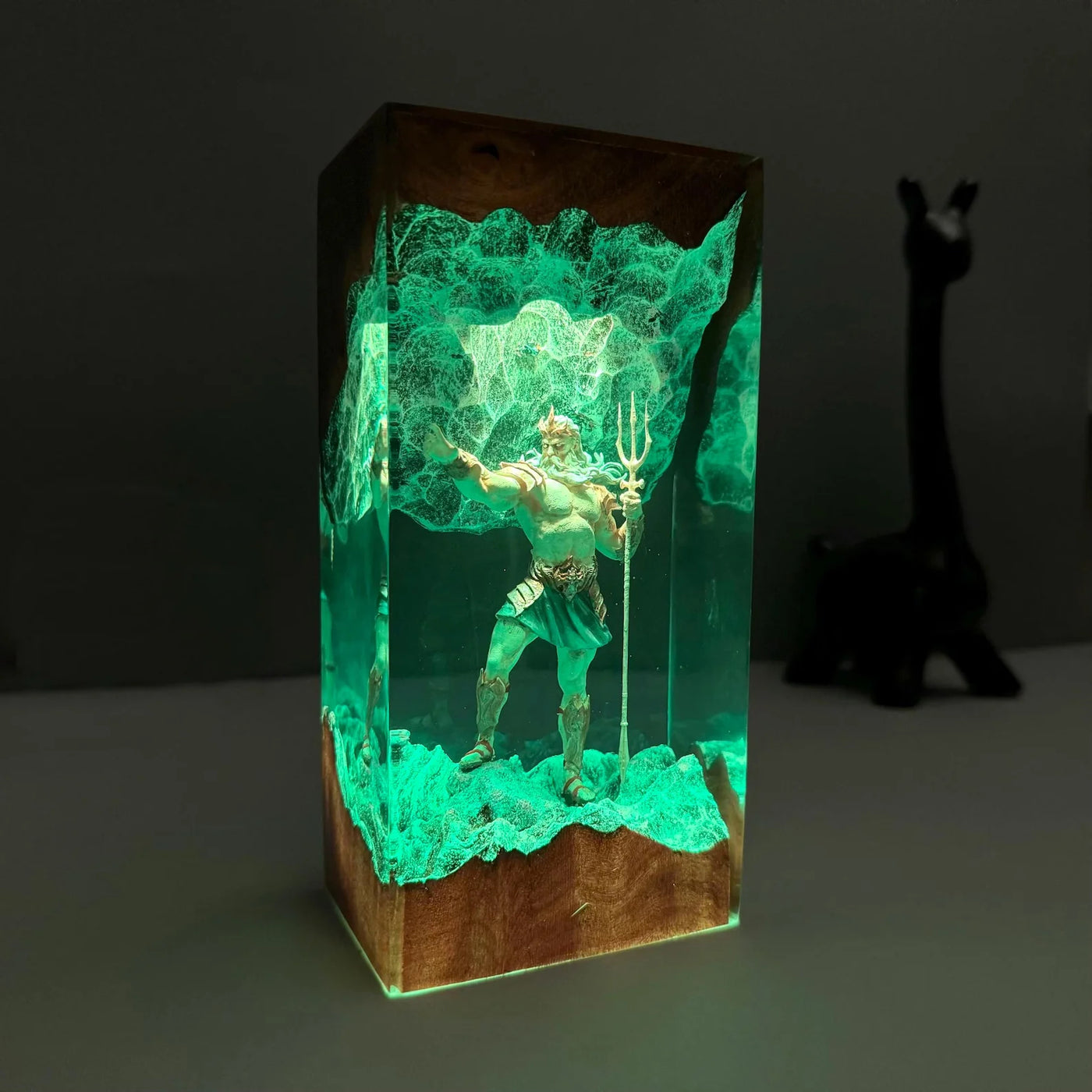 Ocean King Poseidon Resin Lamp