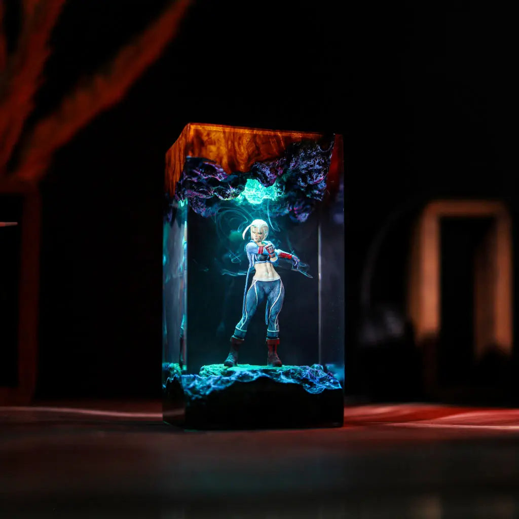 Cammy Street Fighter Resin Lamp
