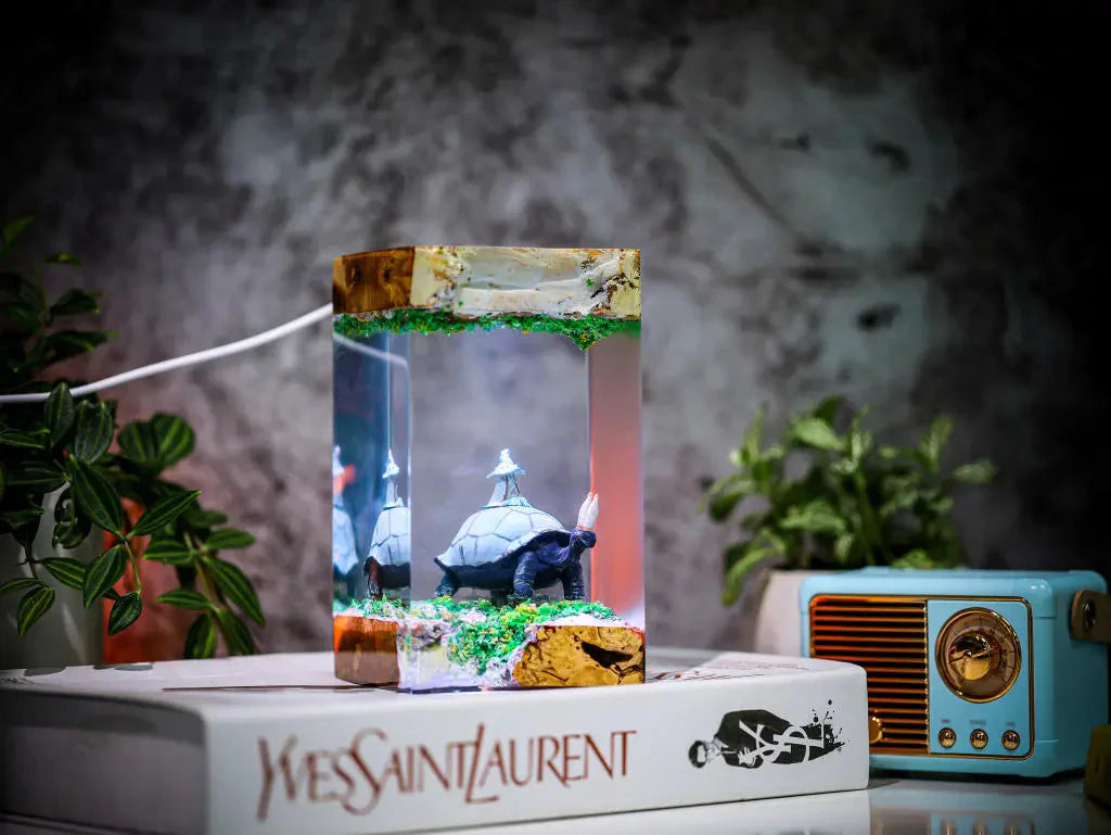Ranni & Pope Turtle Elden Ring Resin Lamp