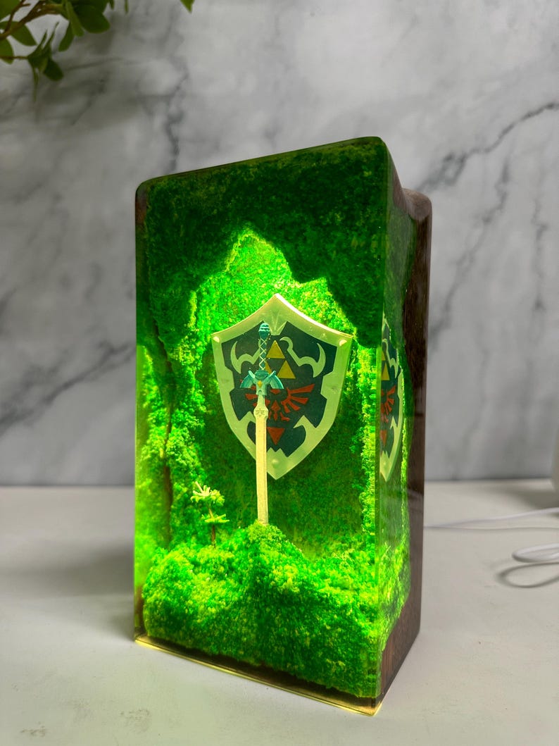 Hylian Shield  Epoxy Lamp