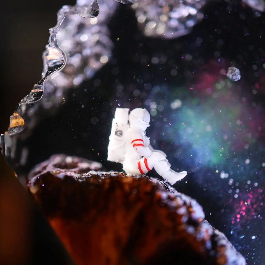 The Earth and Astronaut Epoxy Resin Lamp