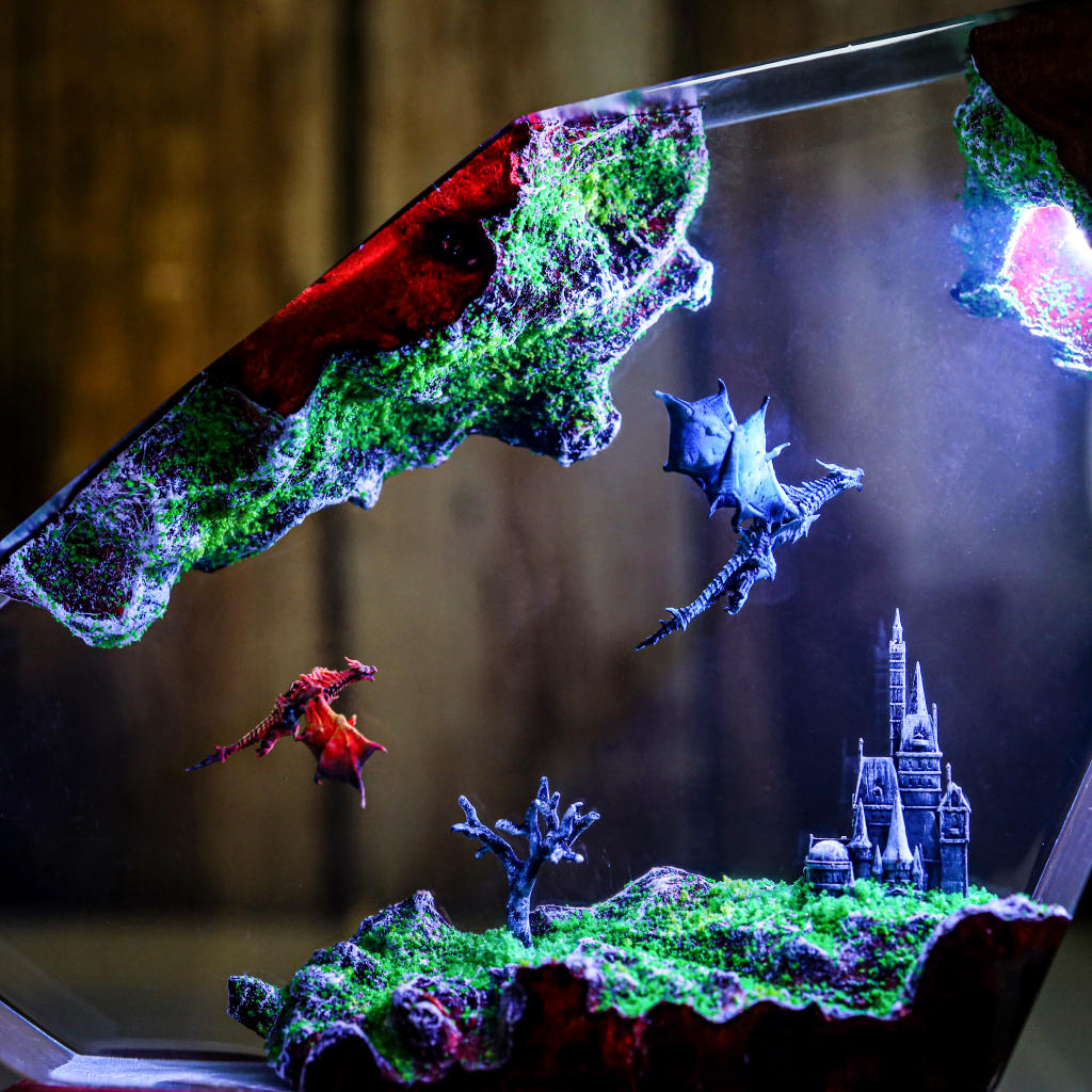 Ice Dragon and Fire Dragon Night Light ver 3