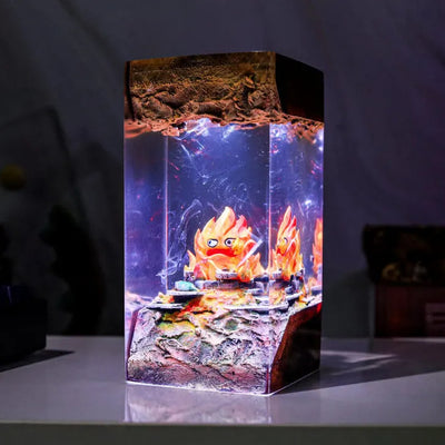 Calcifer Howl's Moving Castle Resin Epoxy Lamp