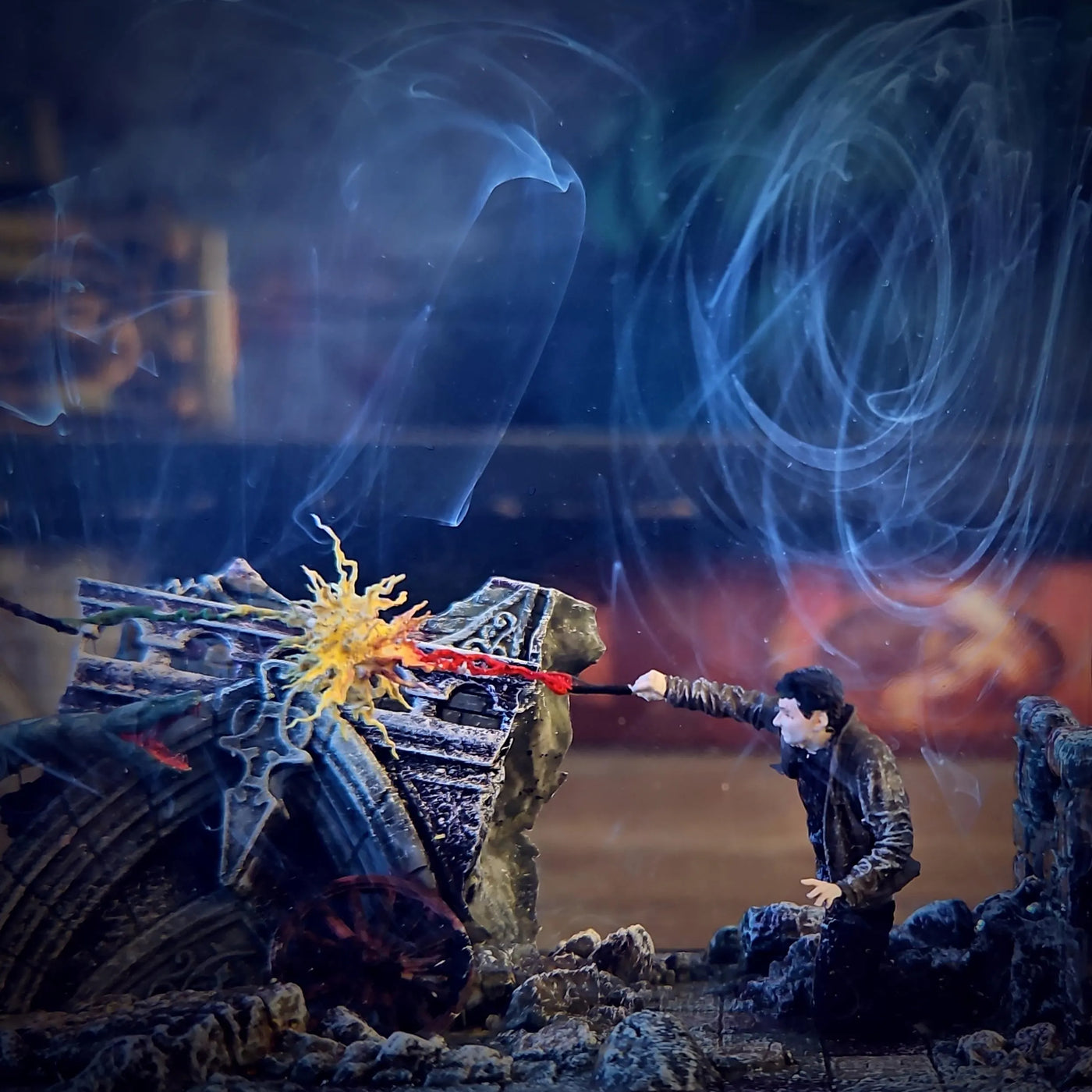 Harry and Voldemort Resin Lamp