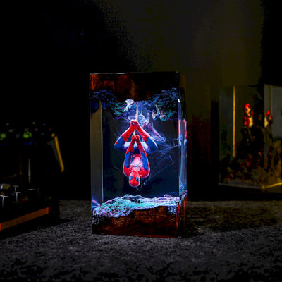 Spider-Man Epoxy Resin Lamp