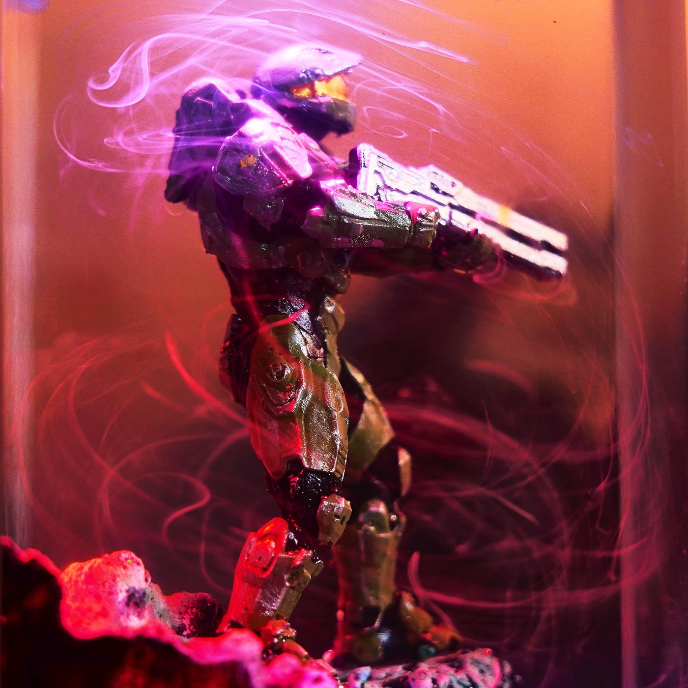 Sci-Fi Armored Futuristic Soldier Resin Lamp