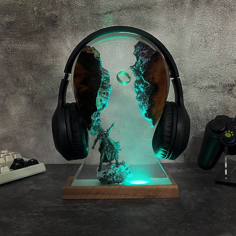 Sauron Ring LOTR Headphone Stand Resin Lamp