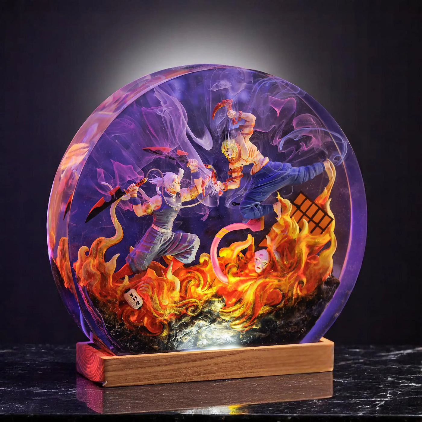 Uzui Tengen vs Gyutaro Demon Slayer Resin Lamp