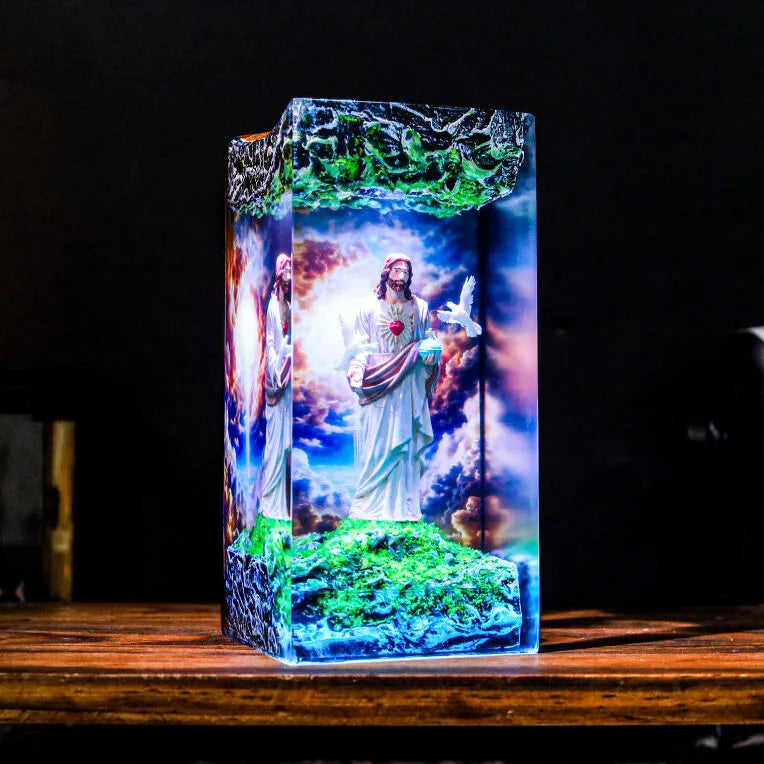 Jesus Resin Epoxy Resin Lamp