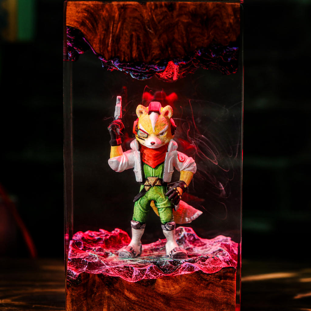 Star Fox Fox McCloud Resin Lamp