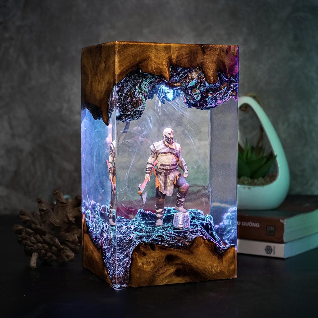 Kratos God of War Epoxy Lamp Ver 2