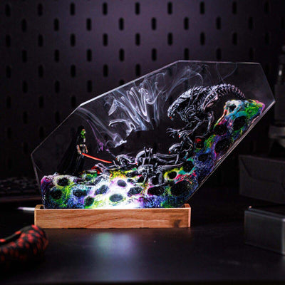 Darth Vader vs Xenomorph Resin Lamp