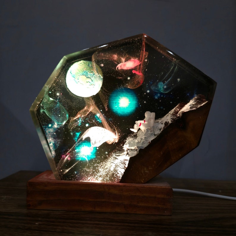 Spaceships in Interstellar Resin Lamp 3
