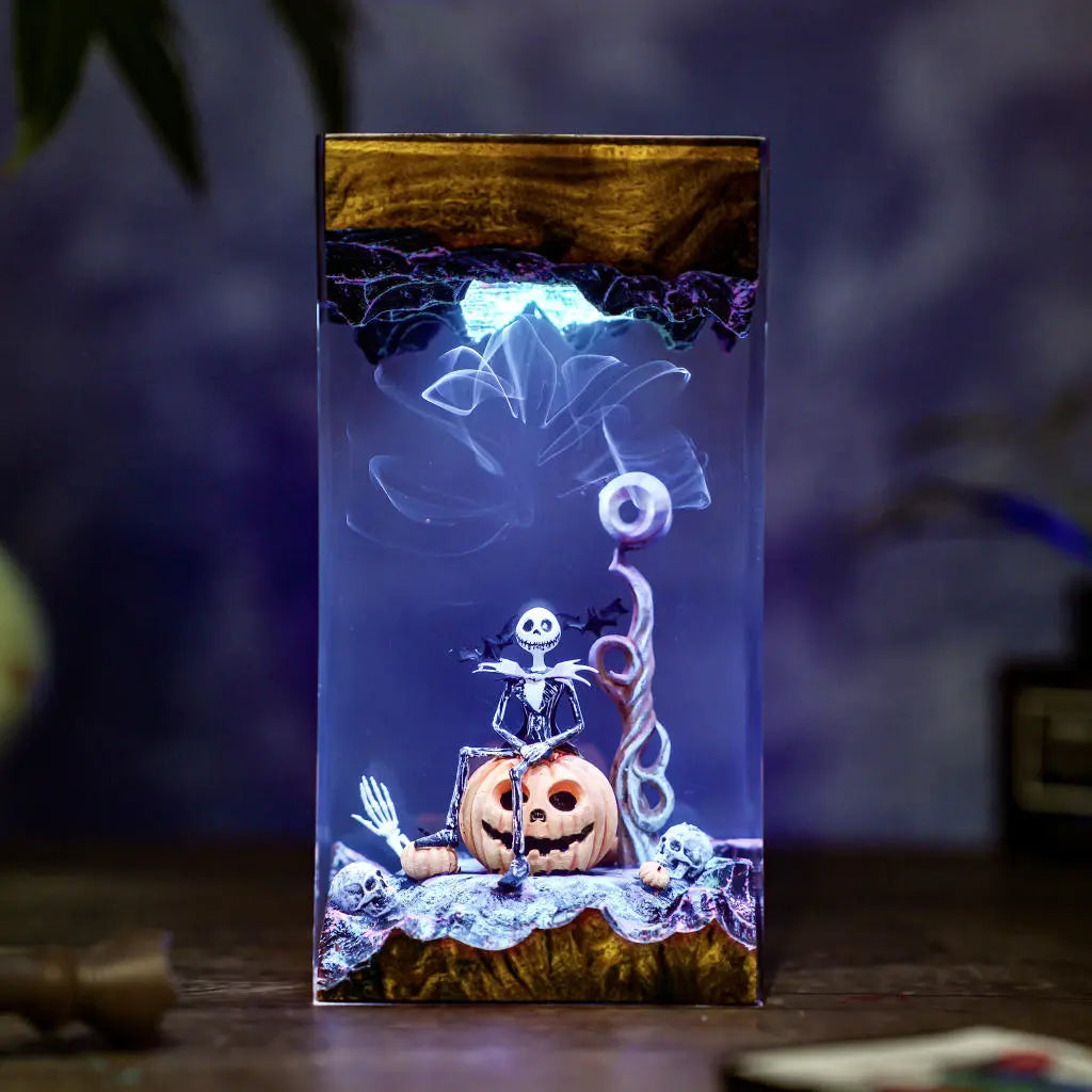 Pumpkin Jack Halloween Resin Lamp