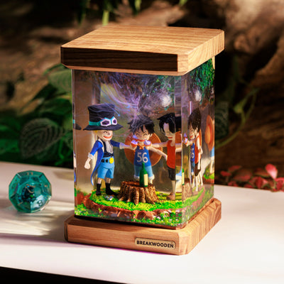 Luffy x Ace x Sabo Onepiece Resin Lamp