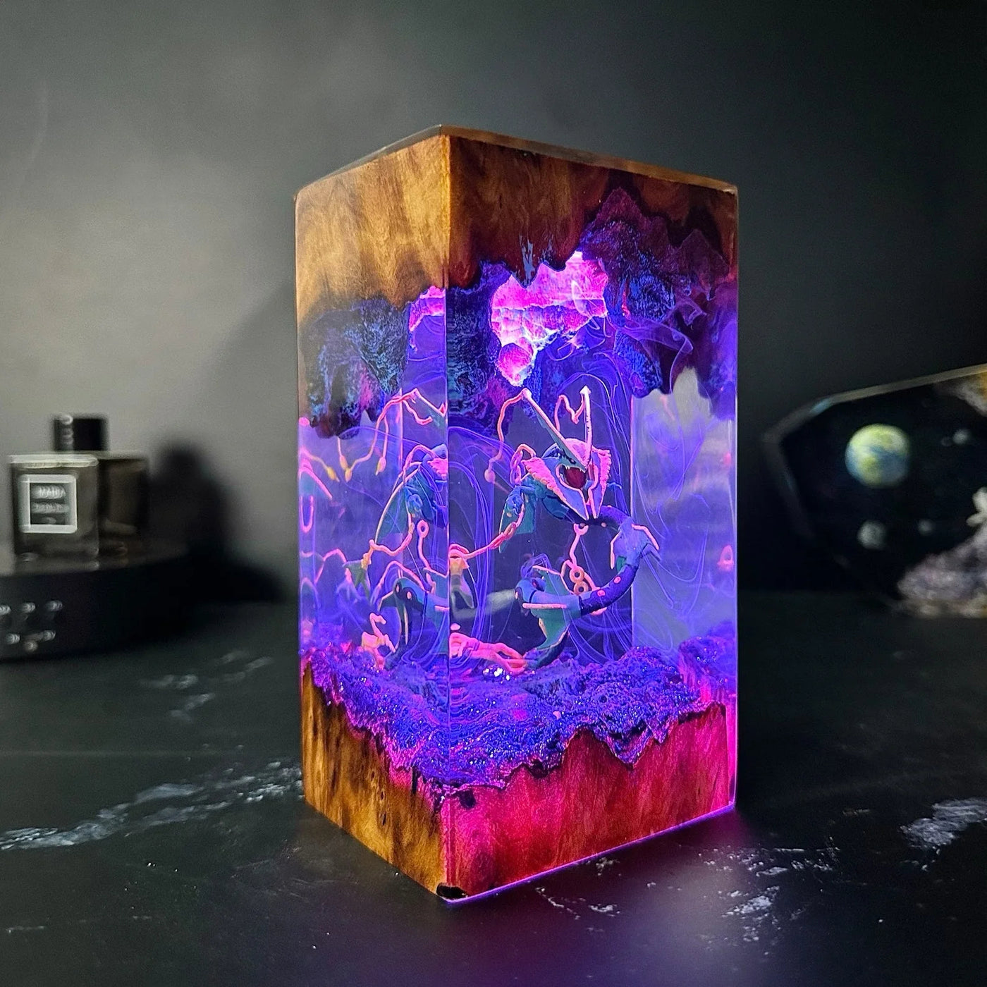 Mega Rayquaza Dragonstorm Resin Lamp