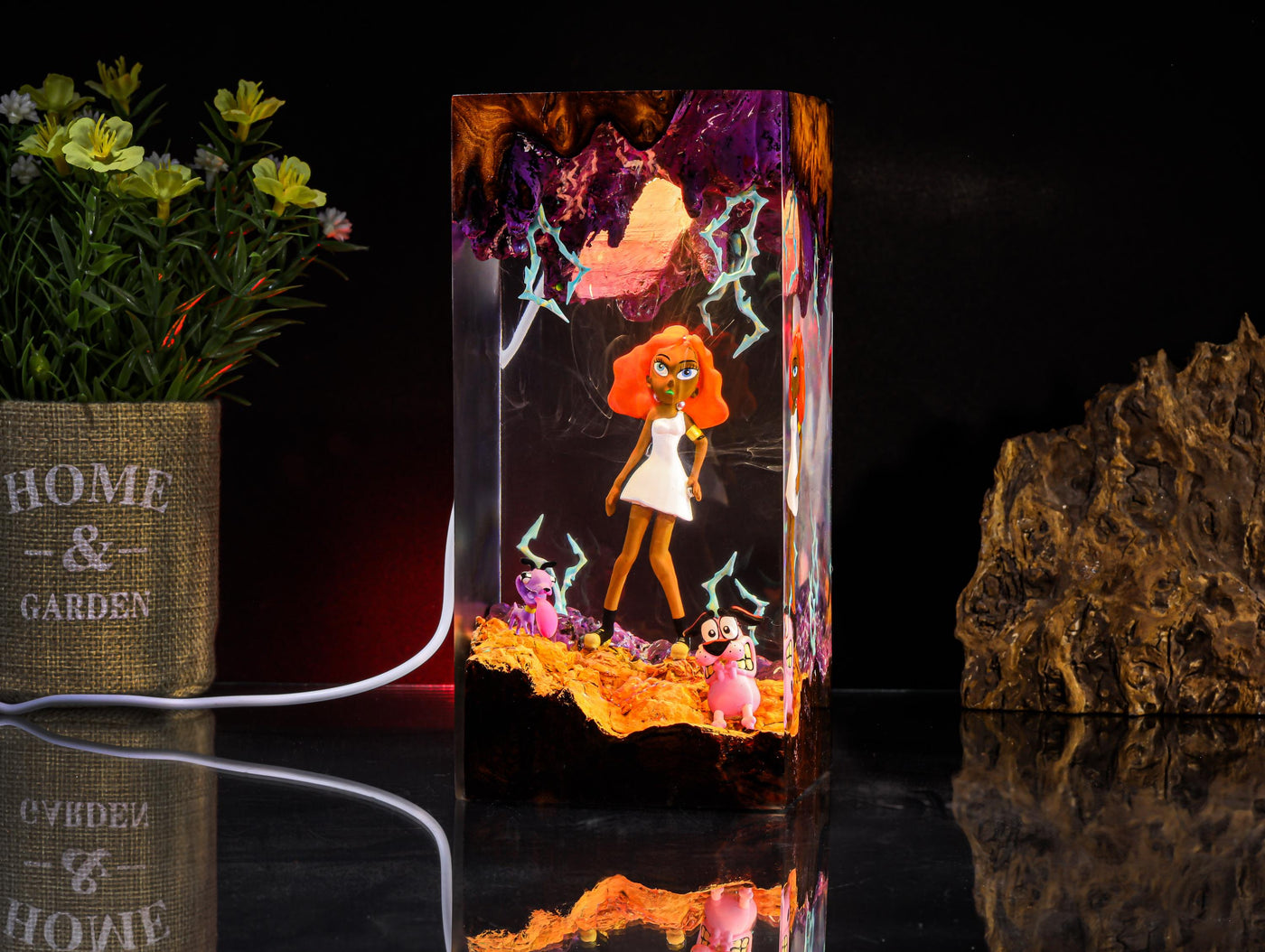 Courage the Cowardly Dog Resin Lamp