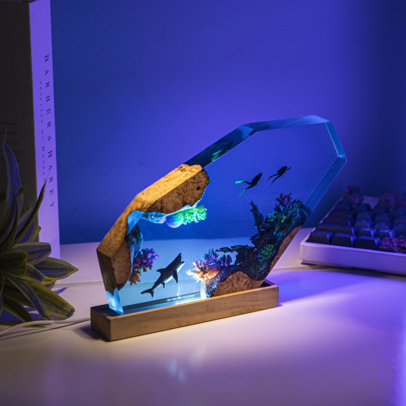 Shipwrecked Resin Lamp