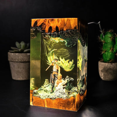 Levi vs Zeke Attack on Titan Resin Lamp