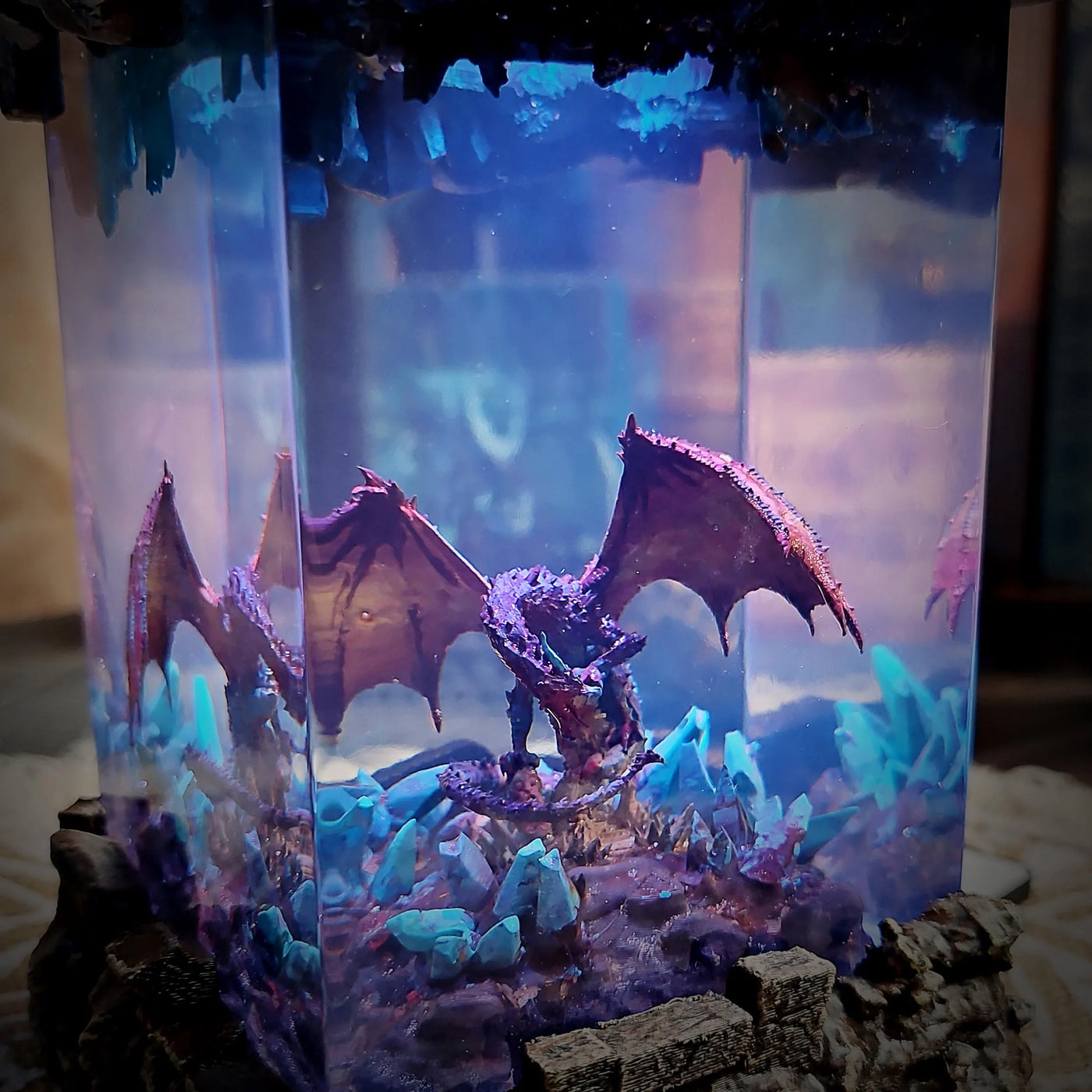 Shadow Dragon Resin Lamp