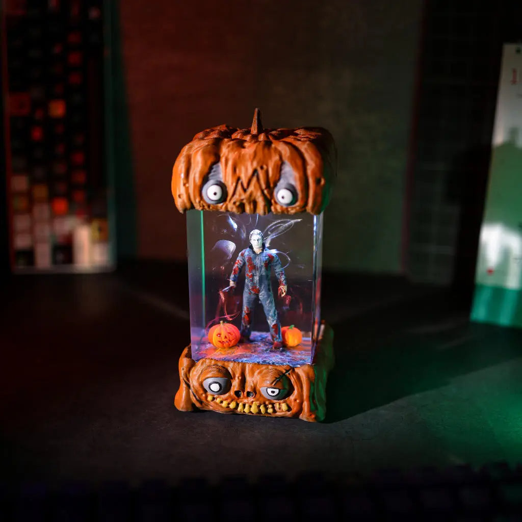 Jason Voorhees Friday the 13th Halloween Pumpkin Resin Lamp