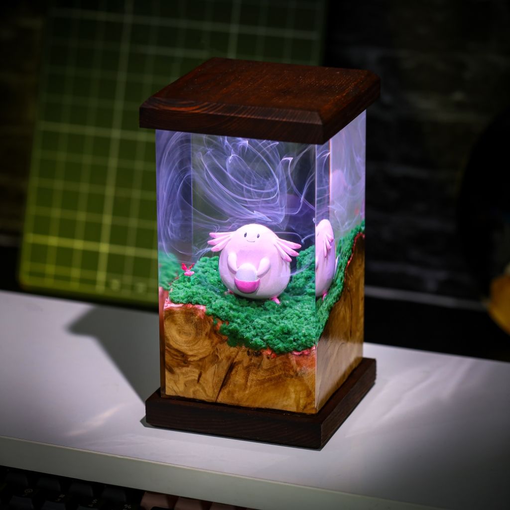 Chansey Pokemon Epoxy Resin Lamp