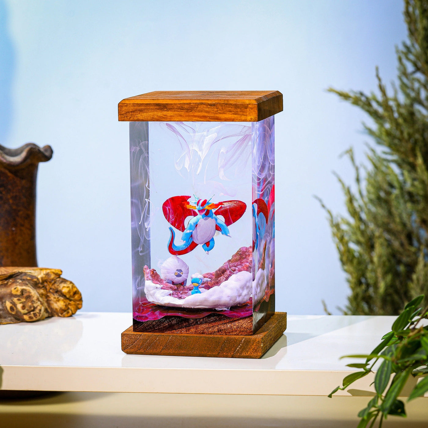 Salamence Pokemon Resin Lamp