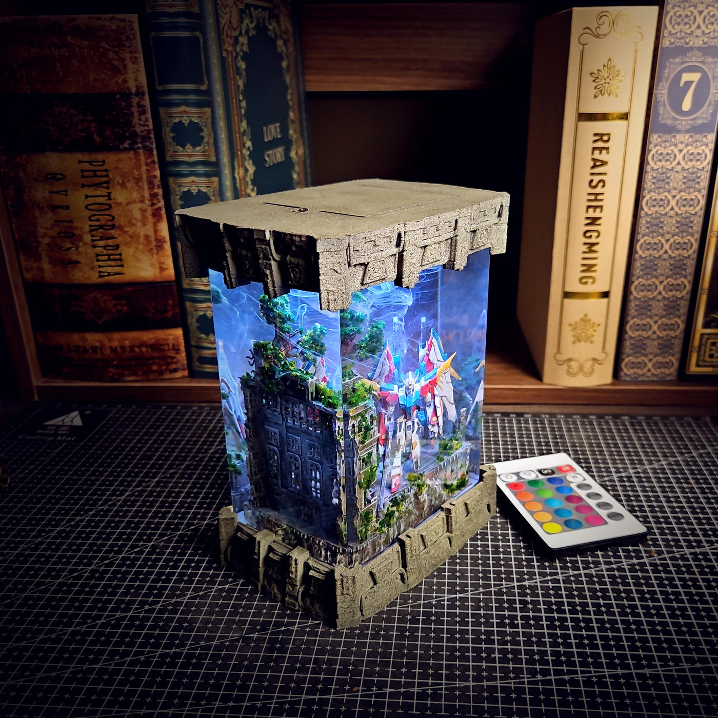 Broken Gundam in Deep Ocean Resin Lamp