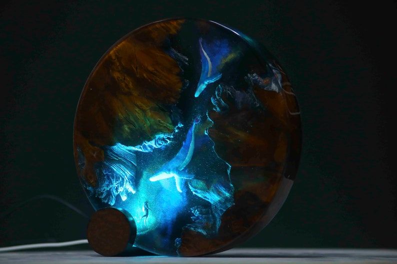 Whale Resin Lamp