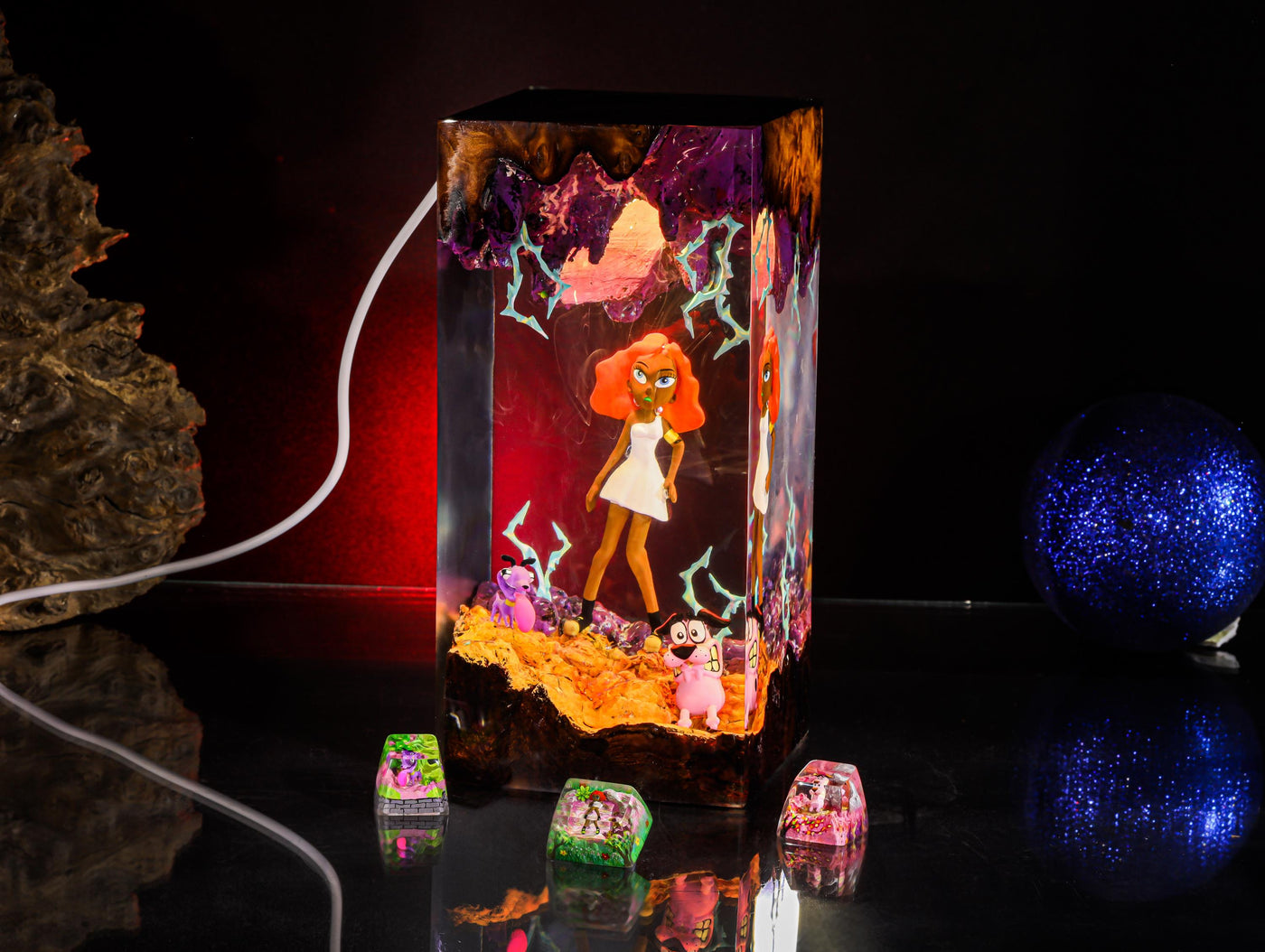 Courage the Cowardly Dog Resin Lamp