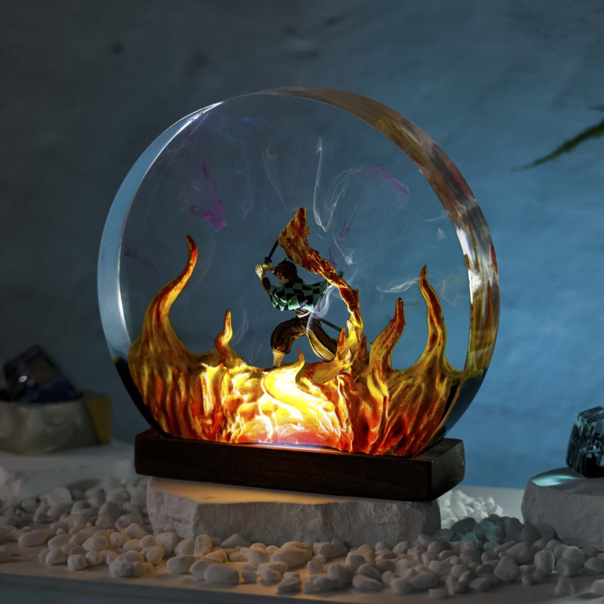 Swordman Resin Lamp