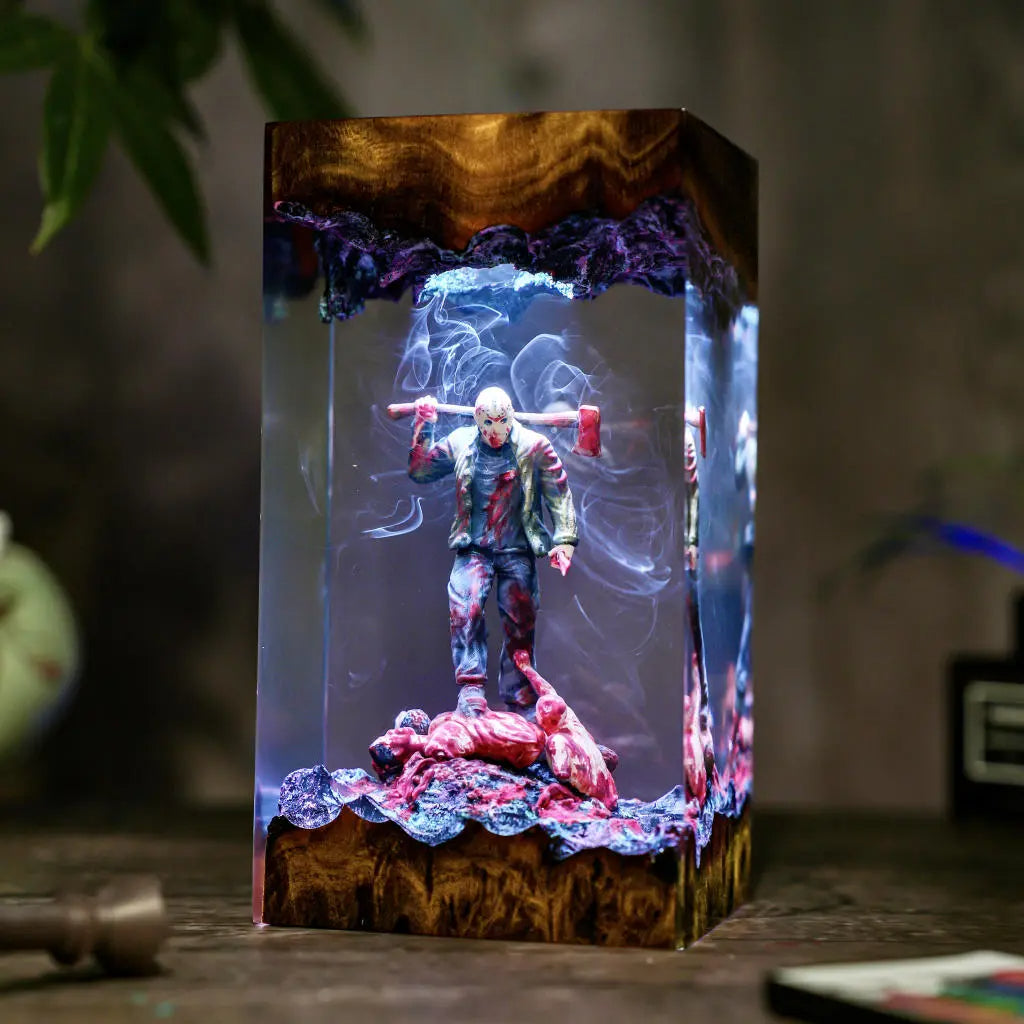 Jason Voorhees Friday the 13th Halloween Resin Lamp