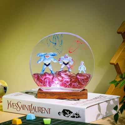 Machop Evolution Trio Resin Lamp