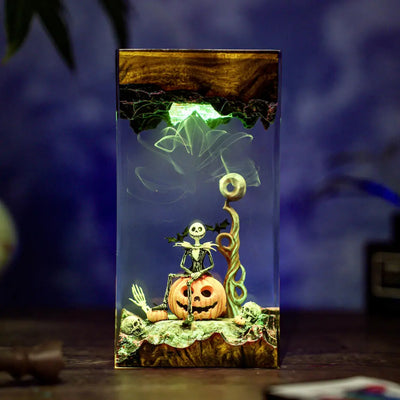 Pumpkin Jack Halloween Resin Lamp