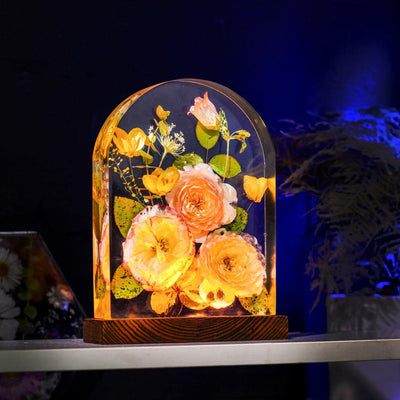 Real Eustoma Flower Night Light