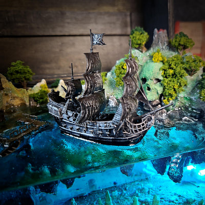 Pirate box lamp Resin Lamp