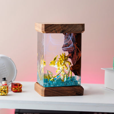 Jolteon Pokemon Resin Diorama Lamp