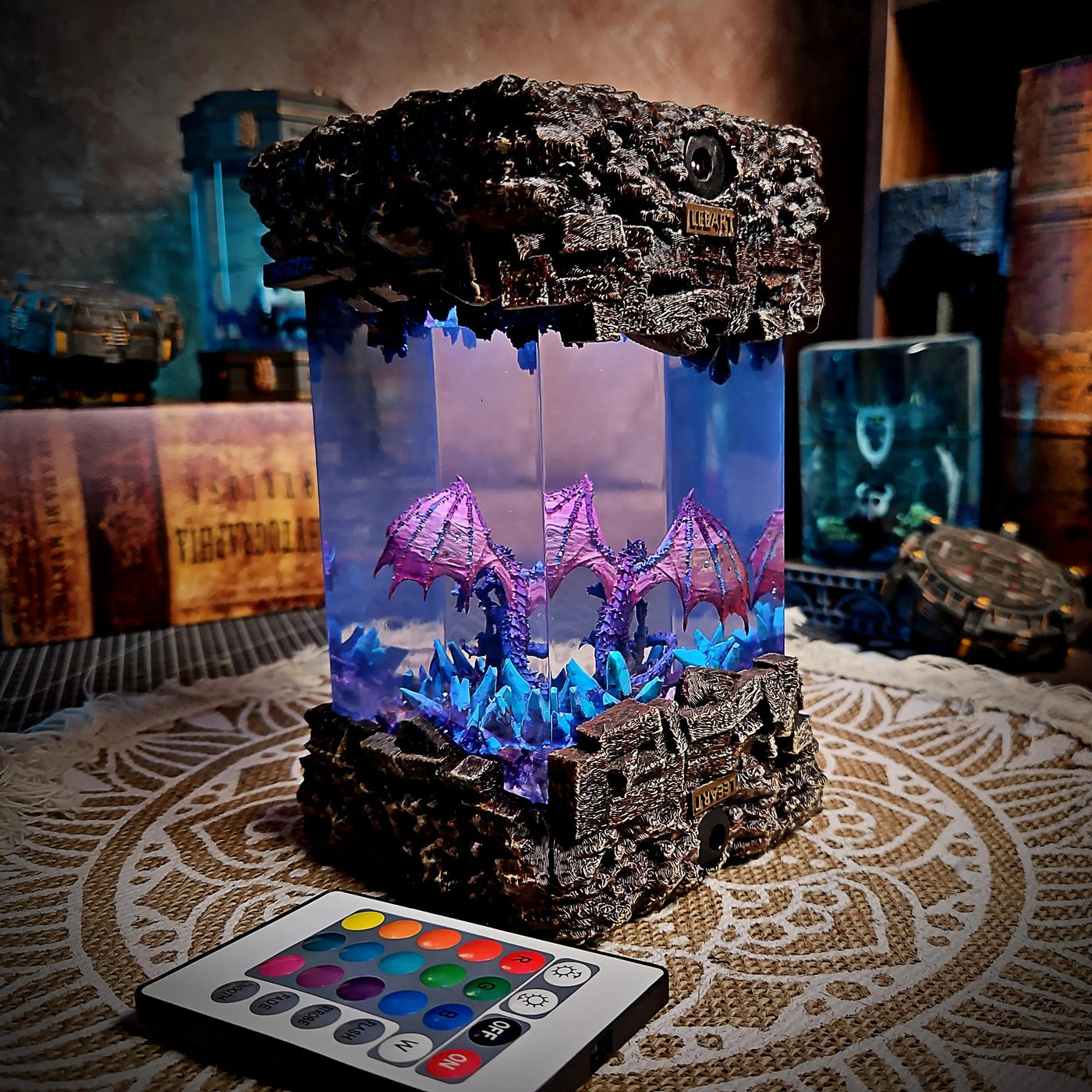 Shadow Dragon Resin Lamp