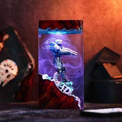 Sci-Fi Armored Futuristic Soldier Resin Lamp