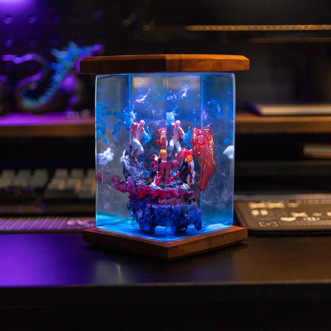 Rengoku vs Akaza Demon Slayer Resin Lamp