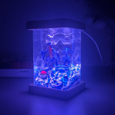 Garchomp Pokemon Resin Epoxy Lamp, Night Light